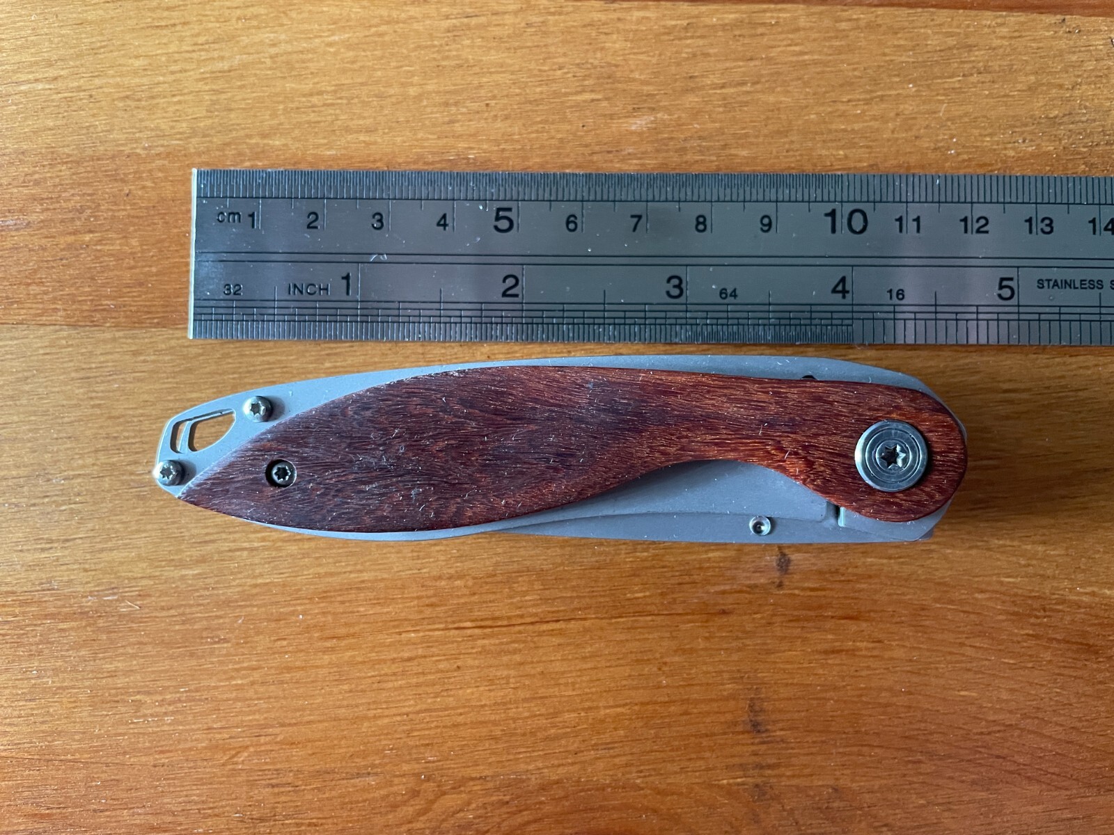 Spanish Navaja 3.14″ Tactical Pocket Knife Stainless 3CR13 Brown Wood US Seller