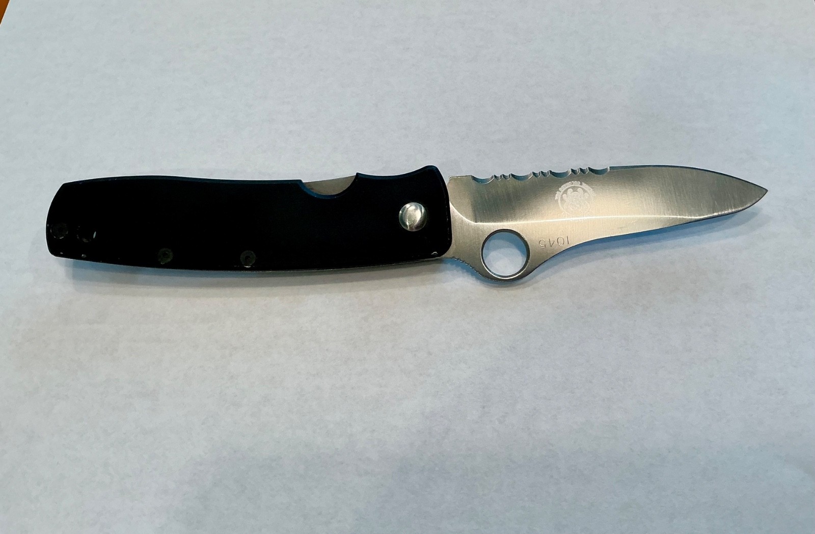 Vintage Spyderco C15PS Robert Terzuola ats34 – 1ST gen Aluminum-s/n 1045