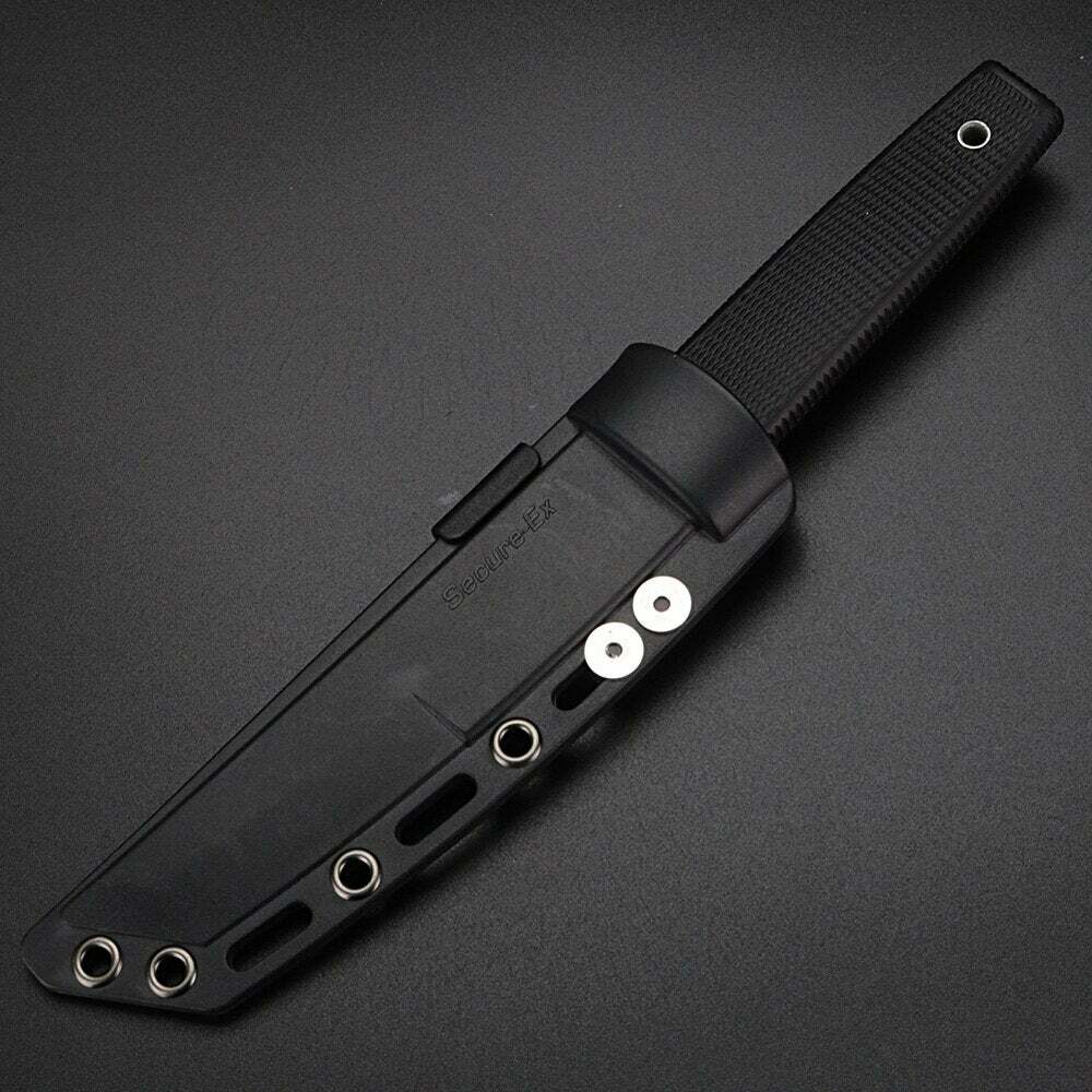 Stainless Steel Long Plastic Handle Outdoor Tactical Knife ABS Sheath, Sports