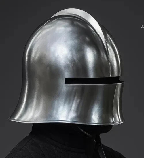 Medieval Knight Helmet Steel Armor Gothic Warrior Full Face Visor Replica