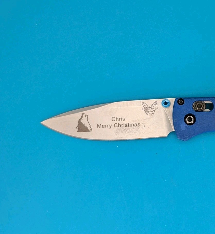 Benchmade Griptilian 535 Blue Handles 3.45″ S30V Satin Tanto Drop Point AXIS
