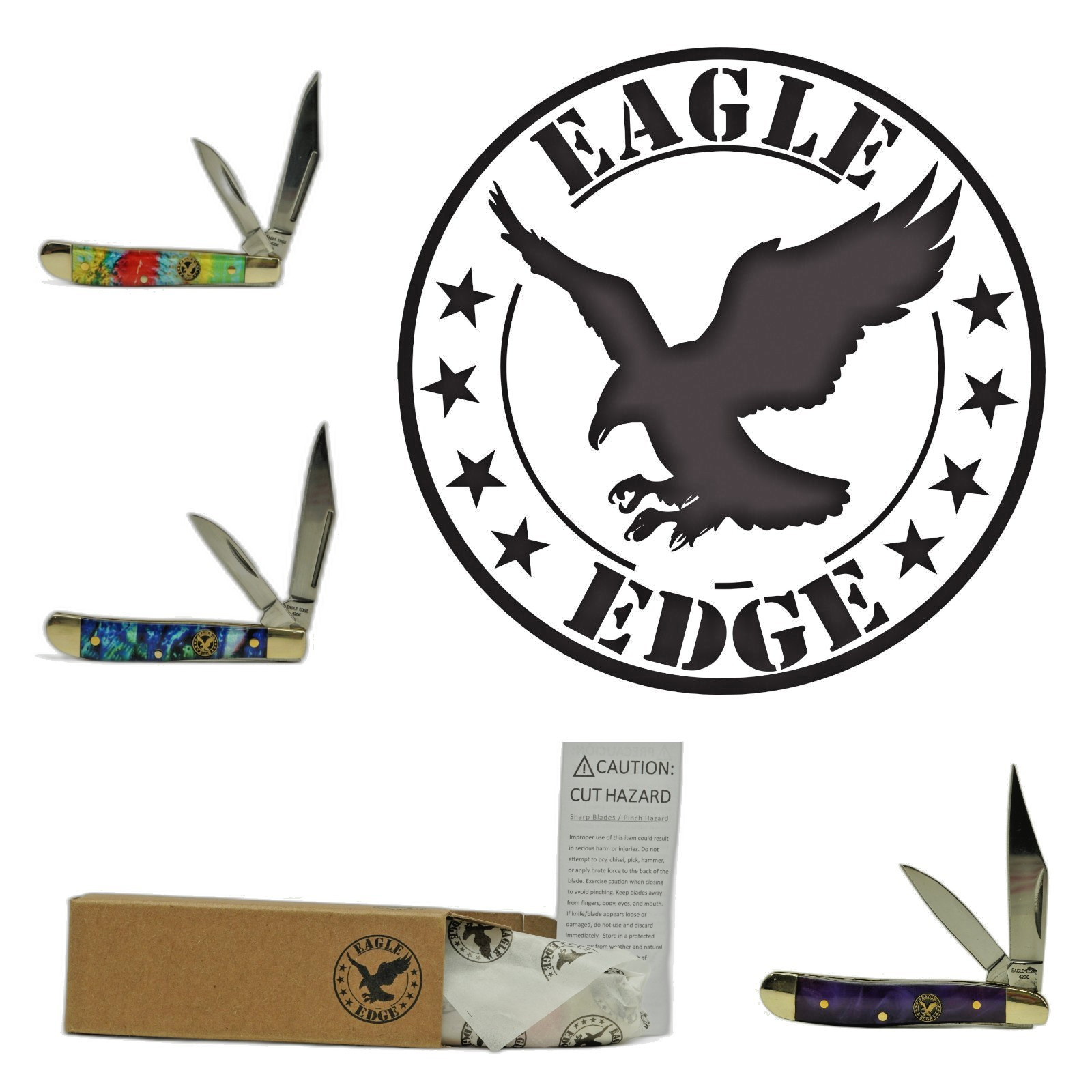 BRAND NEW! Kentucky Cutlery – EAGLE EDGE – Pocket Knife, Peanut TWO Blade, 2.75″