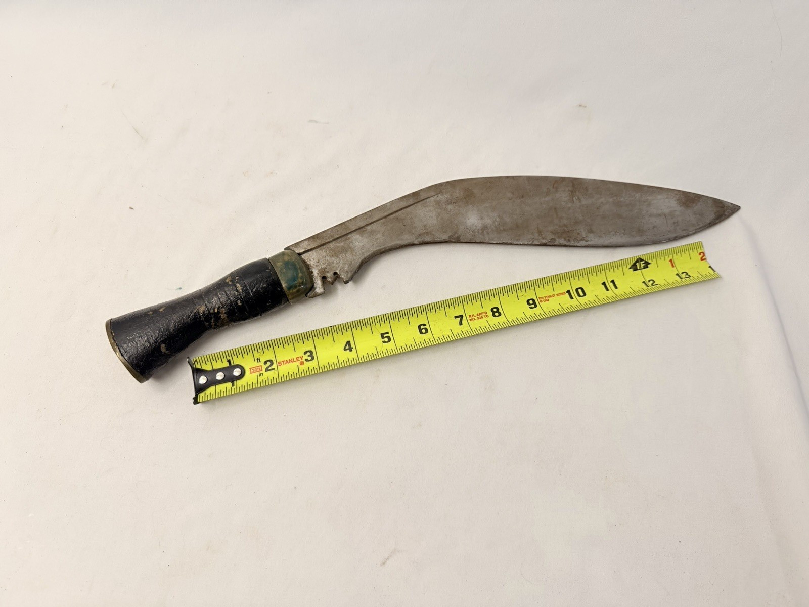 Old Vtg India Indian Army Kukri Gurkha Fighting Knife Blade Set Of 3 W/Scabbard