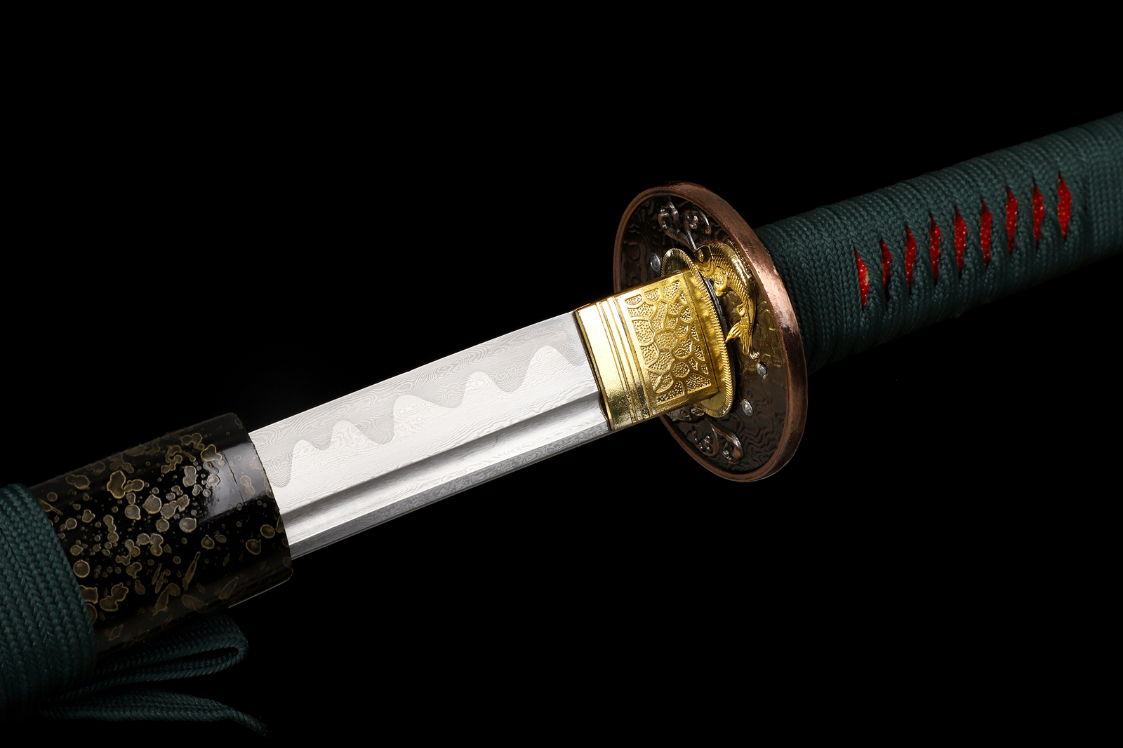 Damascus Folded Steel Japanese Samurai Katana Sword Full Tang Sharp Blade