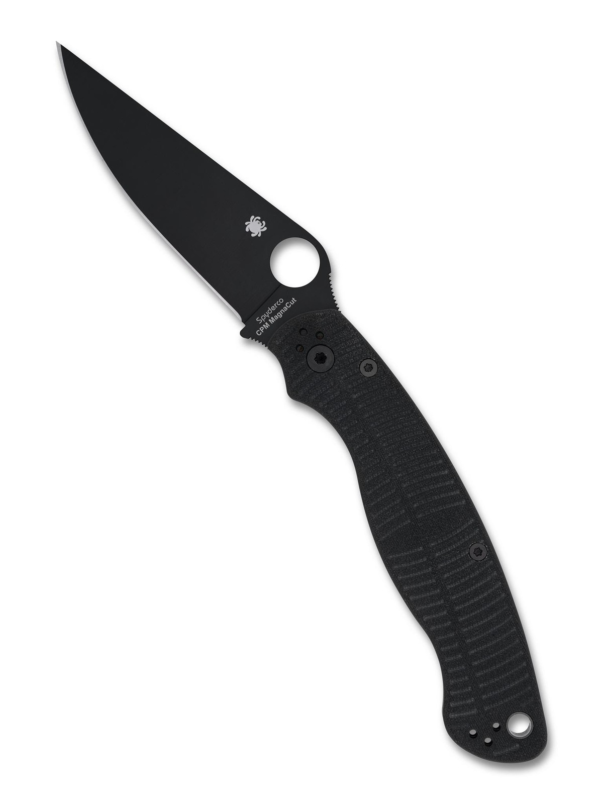 Spyderco Military 2 Salt Knife C36GMCBKP2 Black MagnaCut PlainEdge Blade G-10