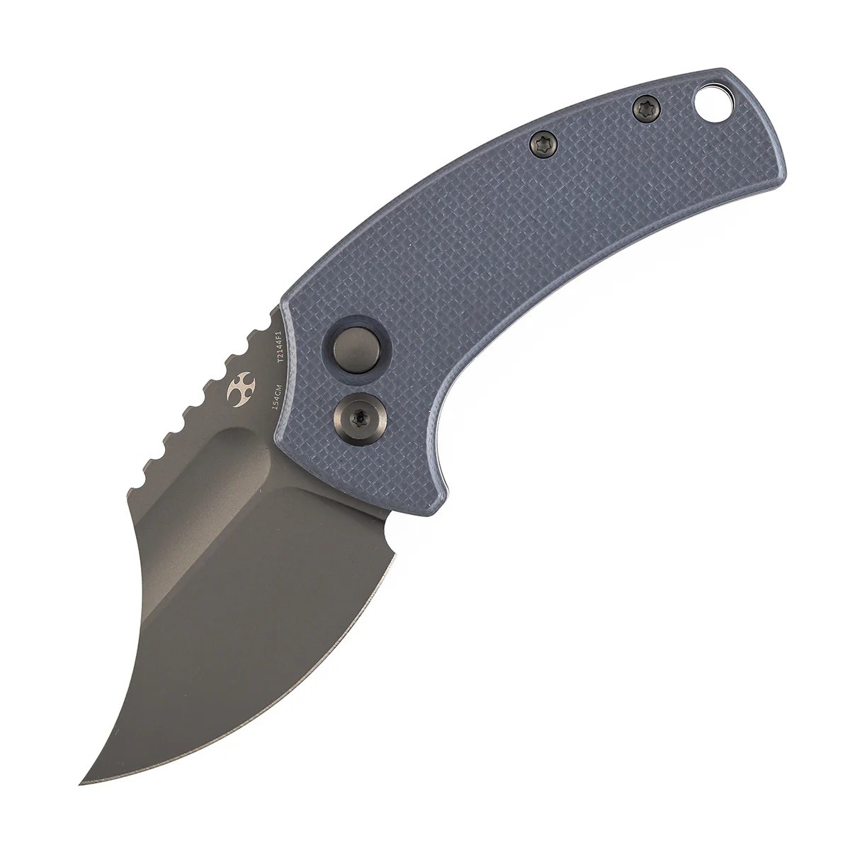 Kansept Wasp Folding Knife Light Gray G10 Handle 154CM Plain Edge T2144F1