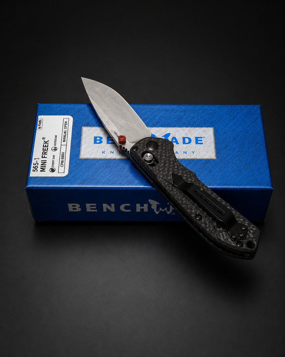 NEW 565-1 Mini Freek Carbon Fiber Handle S90V BLADE 3.0» Folding Knife USA