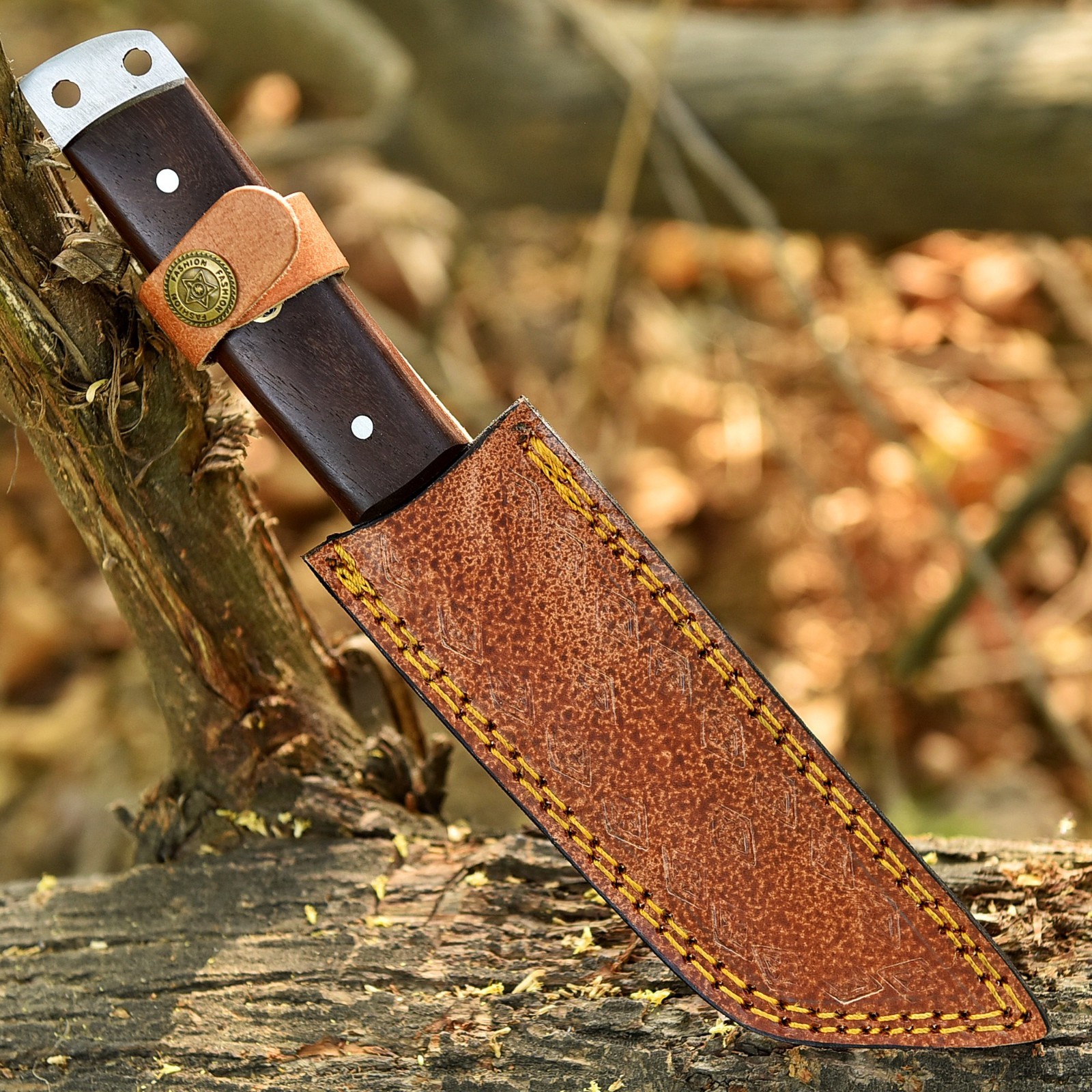 Custom Made Hand Forged Damascus Steel Fixed Blade Tanto Knife Hunting UU 41