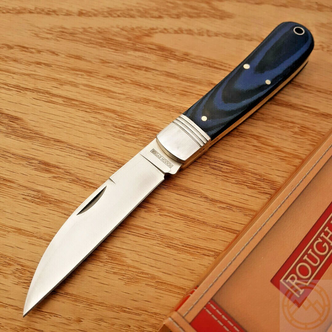 Rough Ryder Denim Folding Knife 2.88″ Stainless Steel Blade Micarta Handle 2181