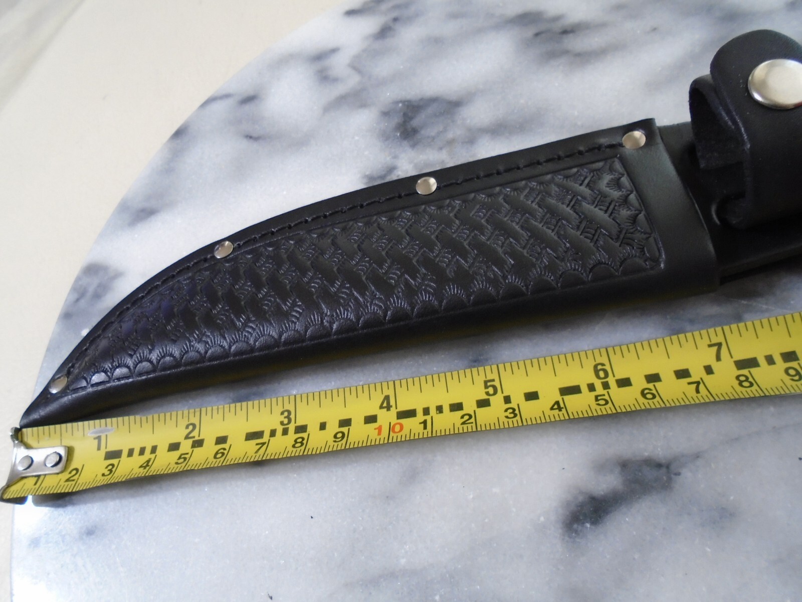 Black Leather Fixed Blade Knife Sheath Fits Up To 6″ X 1 1/2″ Inch Blades New