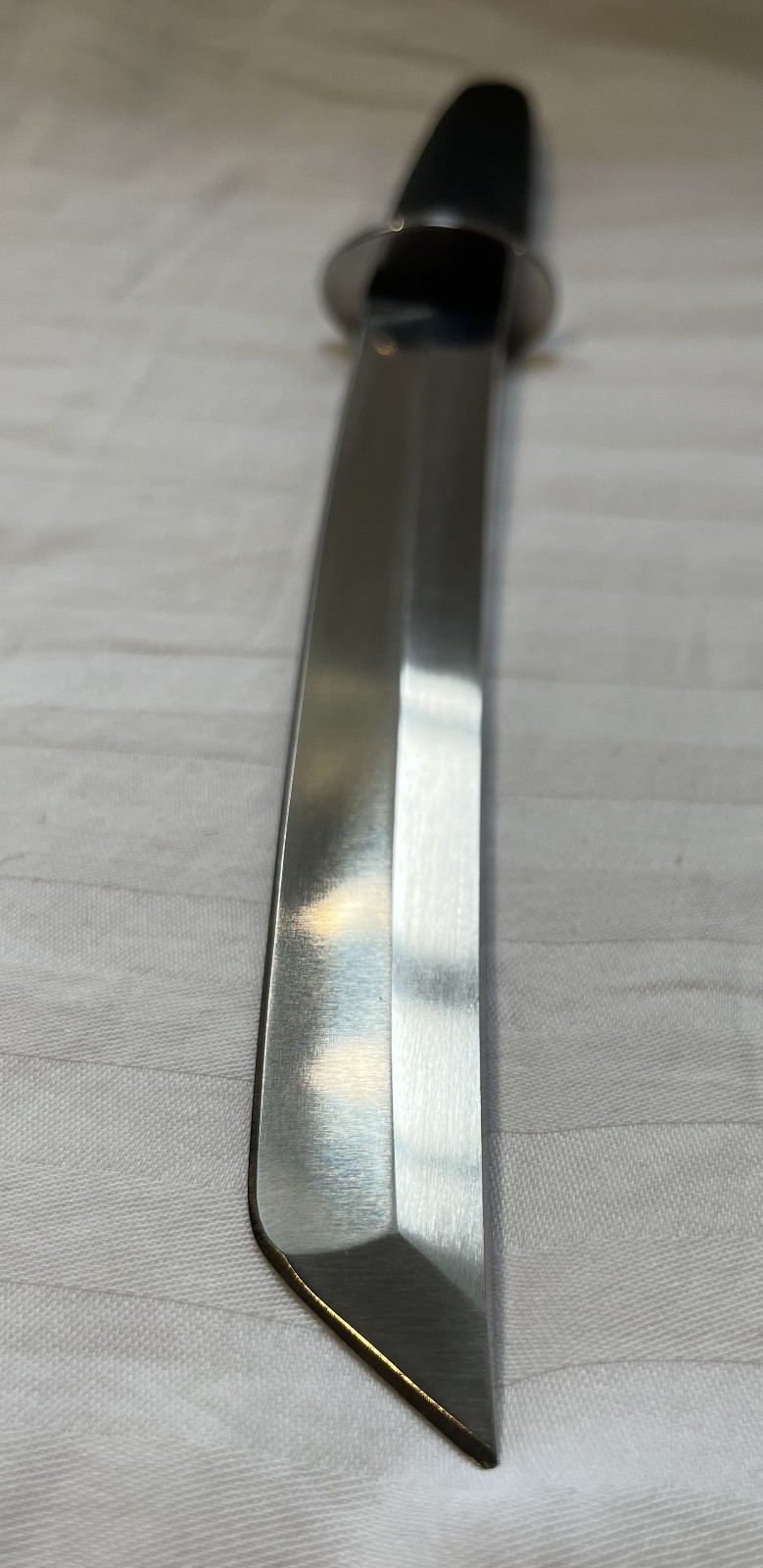 Cold Steel Knife, Japan 80s Magnum Tanto IX 9″ Blade, Leather Sheath Beautiful