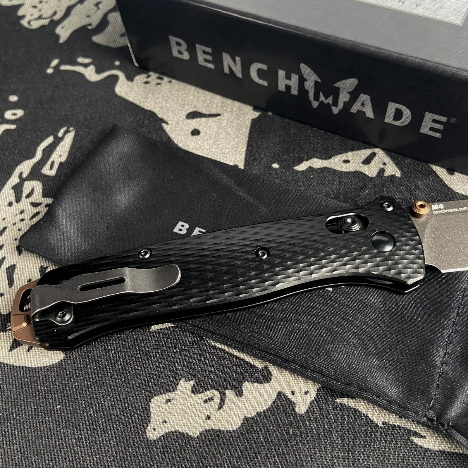 Benchmade 537GY-03 Bailout Crater Black CPM-M4 Aluminum Folding Knife