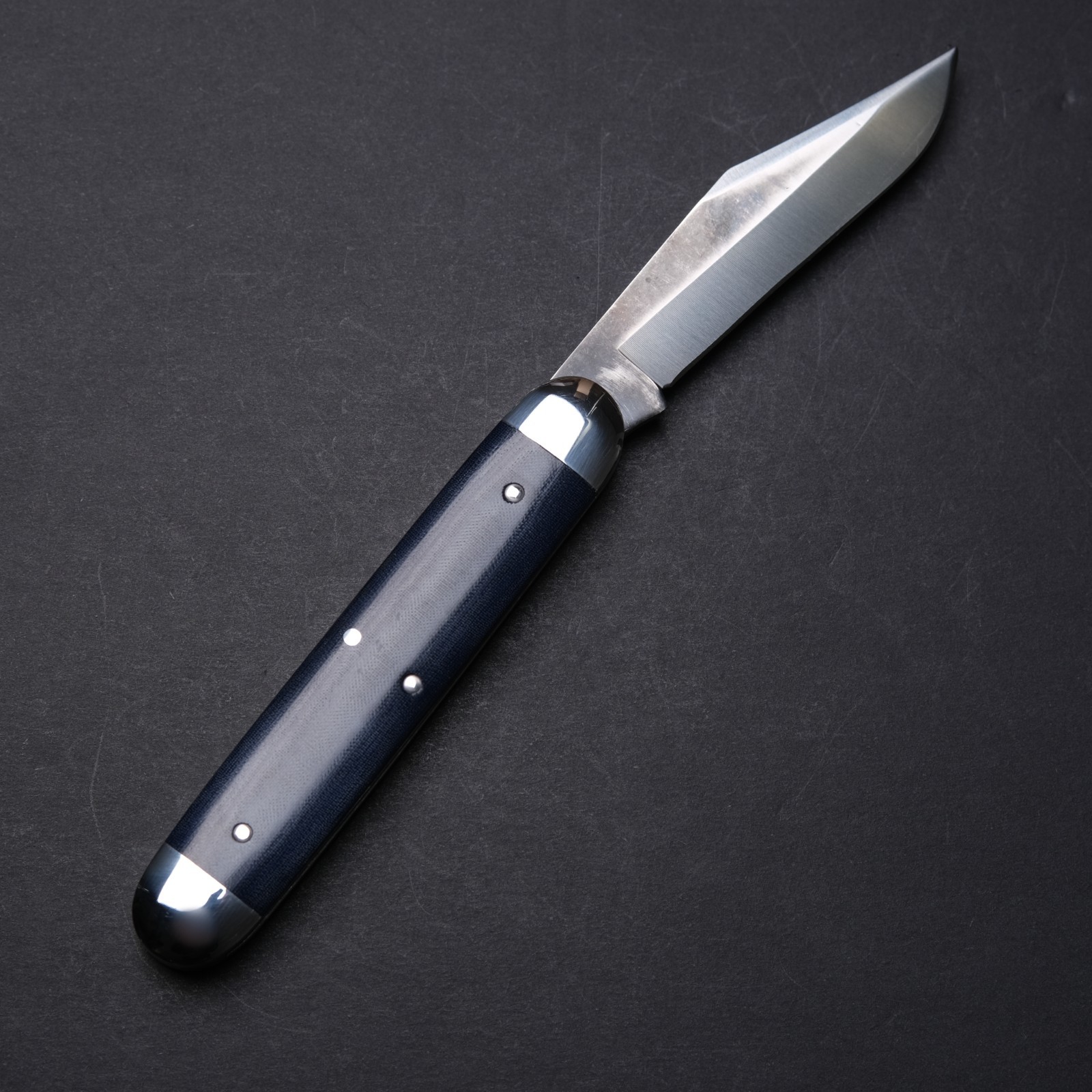 Northwoods Knives GEC Forest Jack – Clip Point / Blue Linen Micarta
