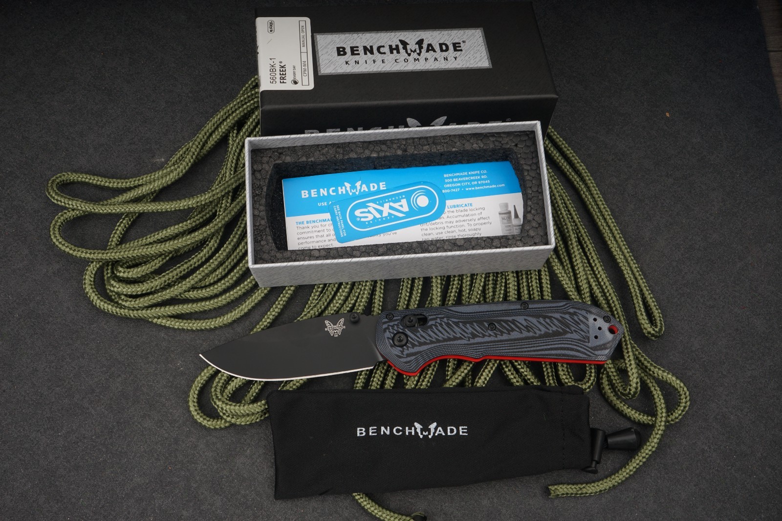 Benchmade Super Freek 560BK-1 CPM-M4 G10 Folding Pocket Knife Black Blade