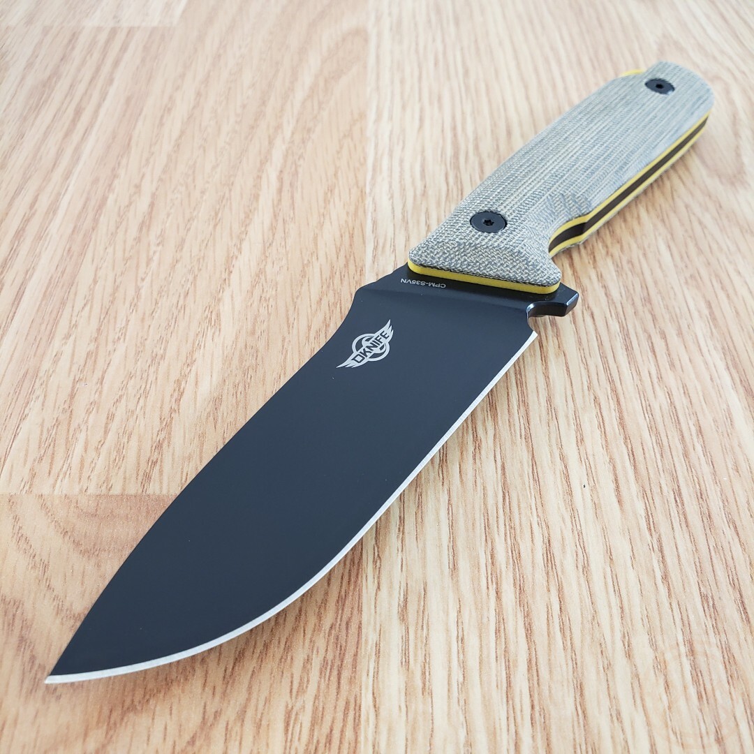 Oknife Fortitude 2 Fixed Knife 4″ Black CPM S35VN Steel Blade Micarta/G10 Handle