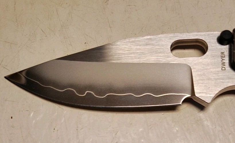 New North Mountain Blade Dwyer BBNM Frame Lock 3.62″ Bowie Blade Frag Ti Handle