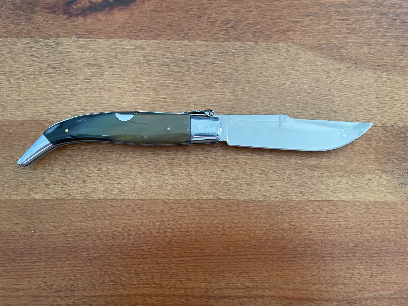 4.3″ Spanish Navaja Teja Pocket Knife Real Bull Horn Scales – USA Seller