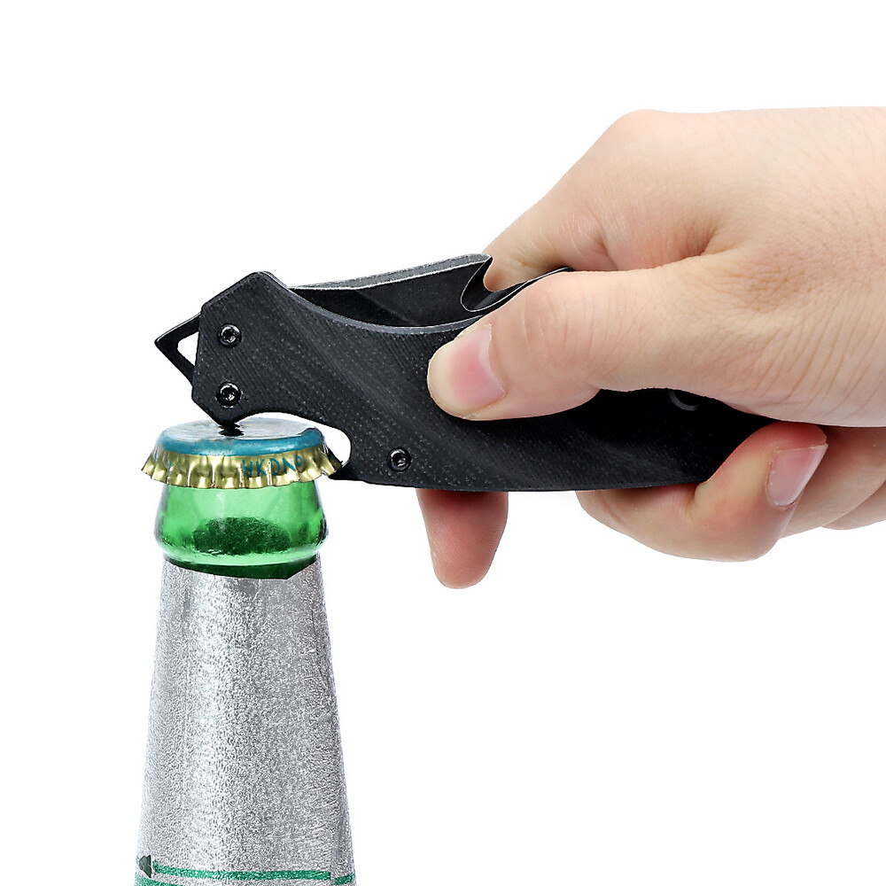 Mini Folding Pocket Knife 2.5»Blade Black G10 Handle EDC Multifunction Tool New