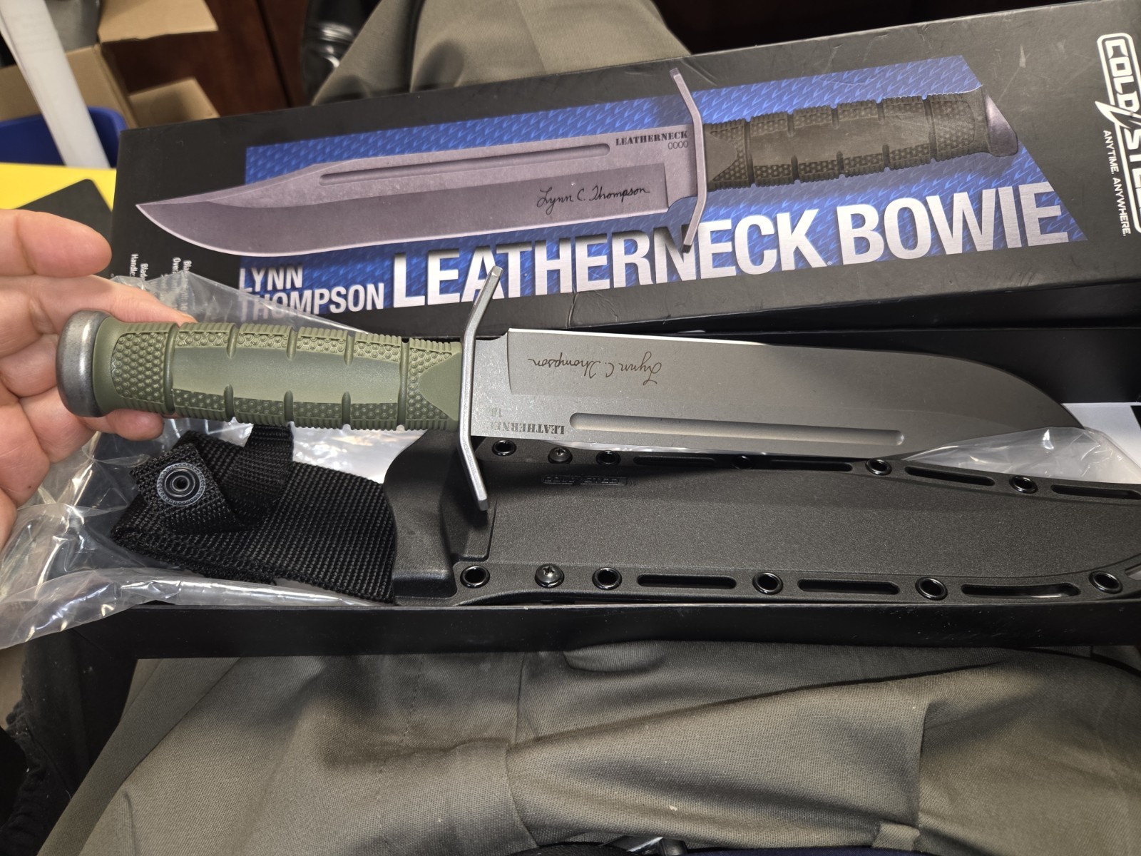 Lynn Thompson Cold Steel Leatherneck Bowie Knife 10.5″ New In Box Ltd Ed #1519