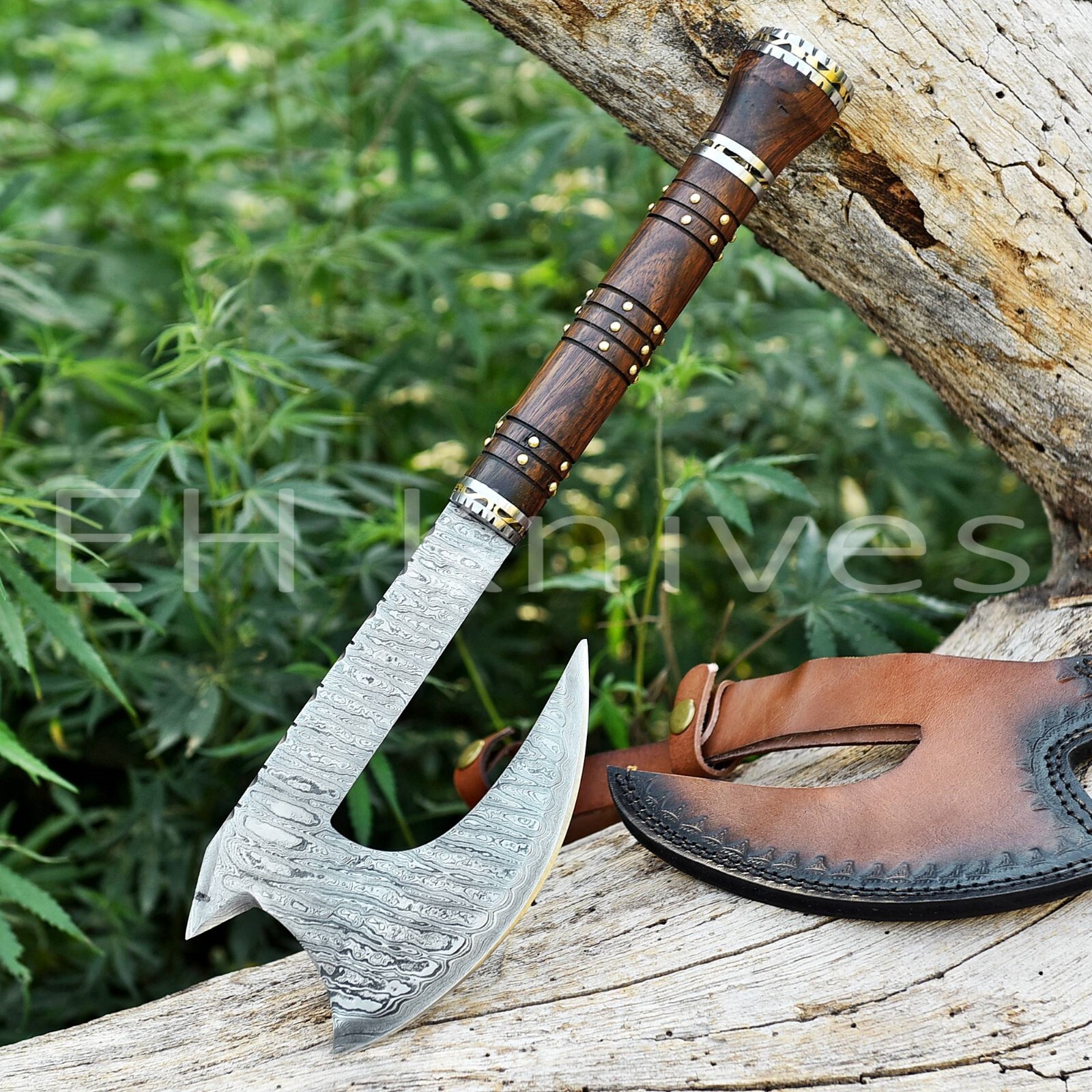 CUSTOM HANDMADE FORGED DAMASCUS STEEL AXE VIKING HATCHET TOMAHAWK 3844