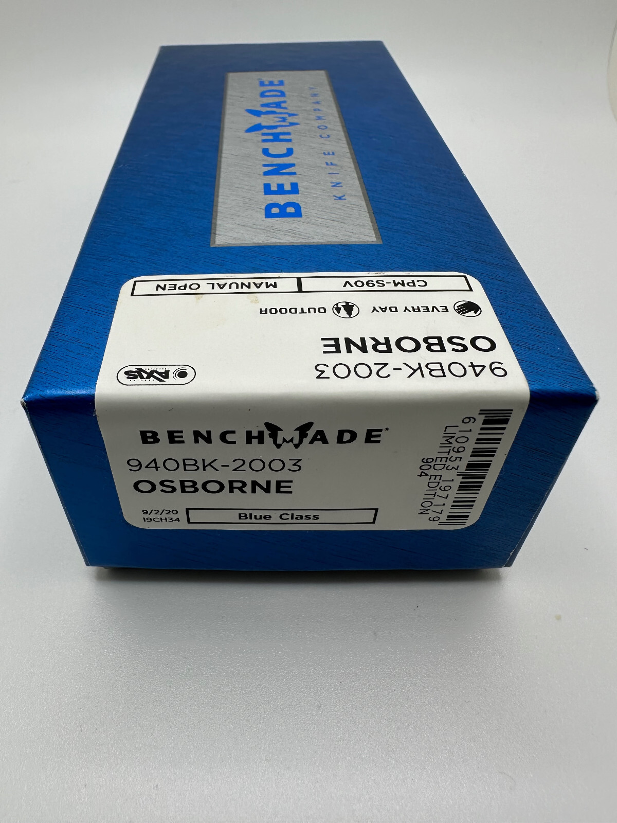 New Benchmade Osborne 940BK-2003 S90V DLC Limited Discontinued rare