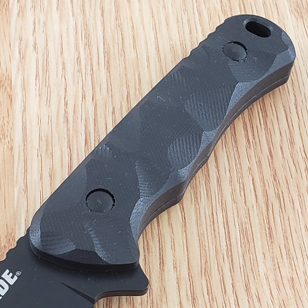 Schrade Regime Fixed Knife 3.83″ AUS-8 Stainless Tanto Blade Black G10 Handle