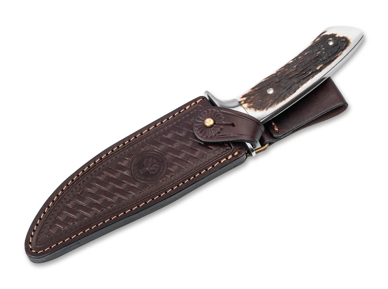 BOKER ARGENTINA Torito HX Fixed Blade Hunting Knife 6.38″ ACX390 Stag 02BA593HX