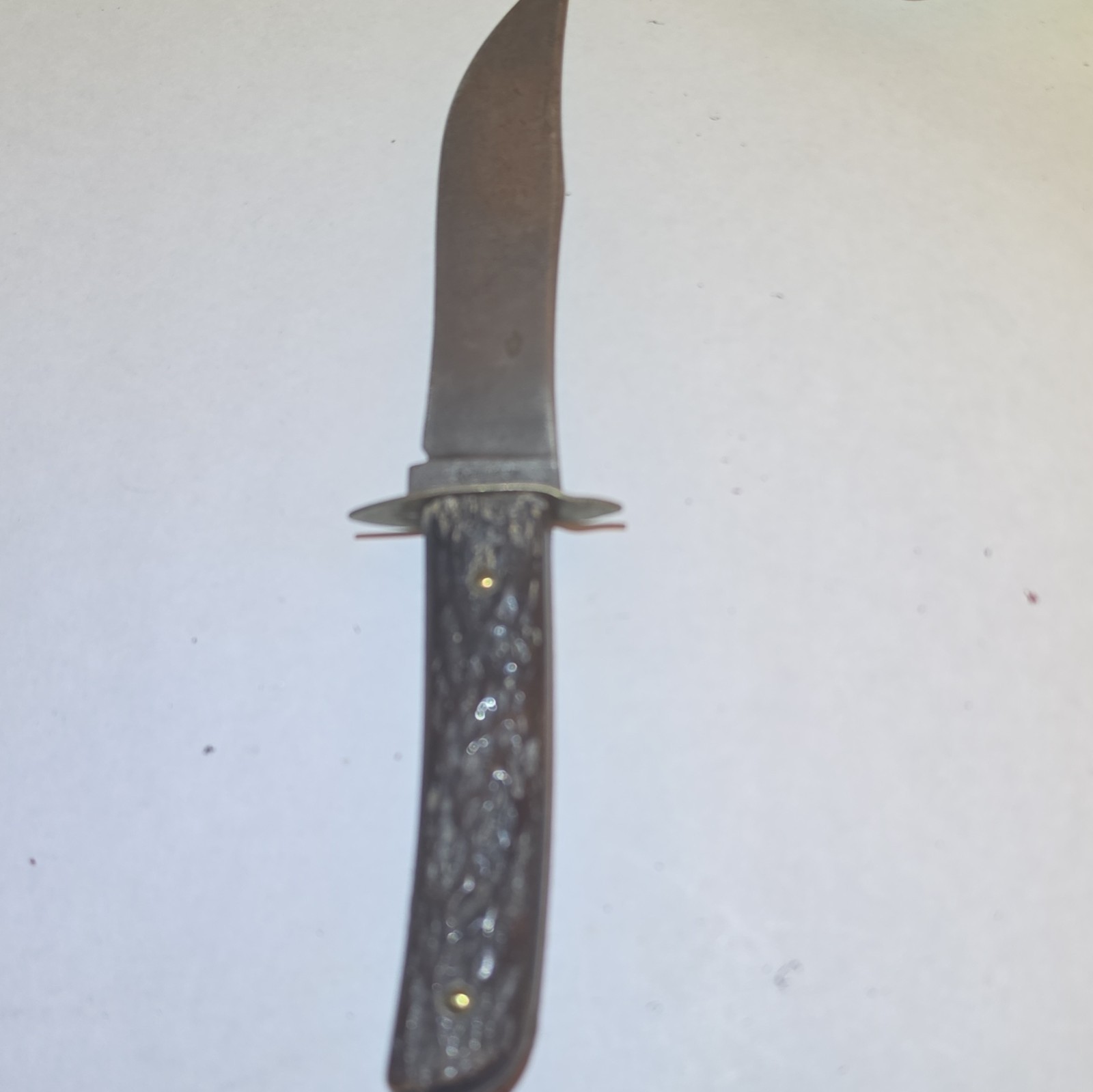 Remington Fixed Blade Hunting Knife, Full Tang Clip Point, Wood Handle