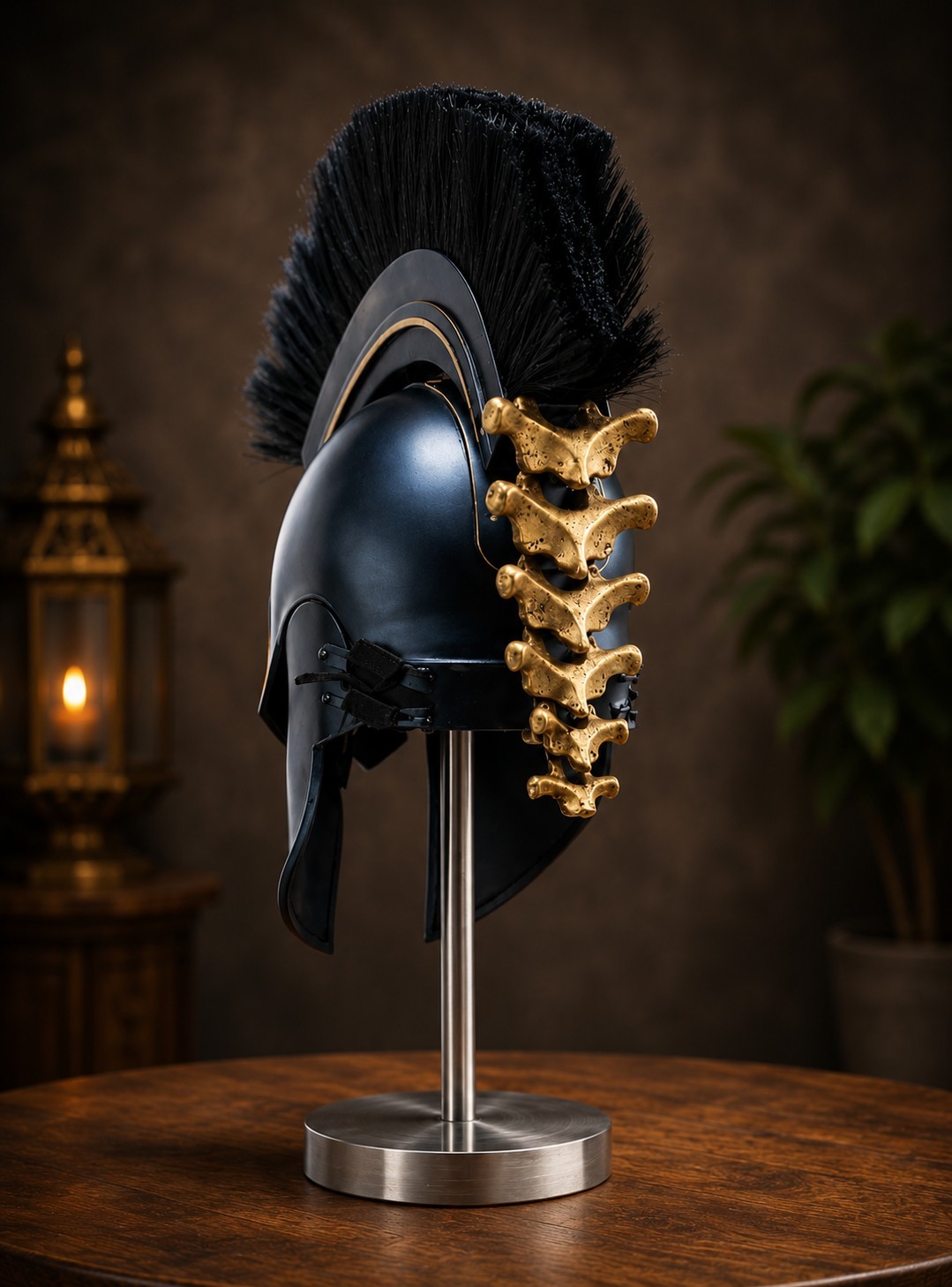 Agamemnon Helmet with Crest – Greek Warrior Replica Armor