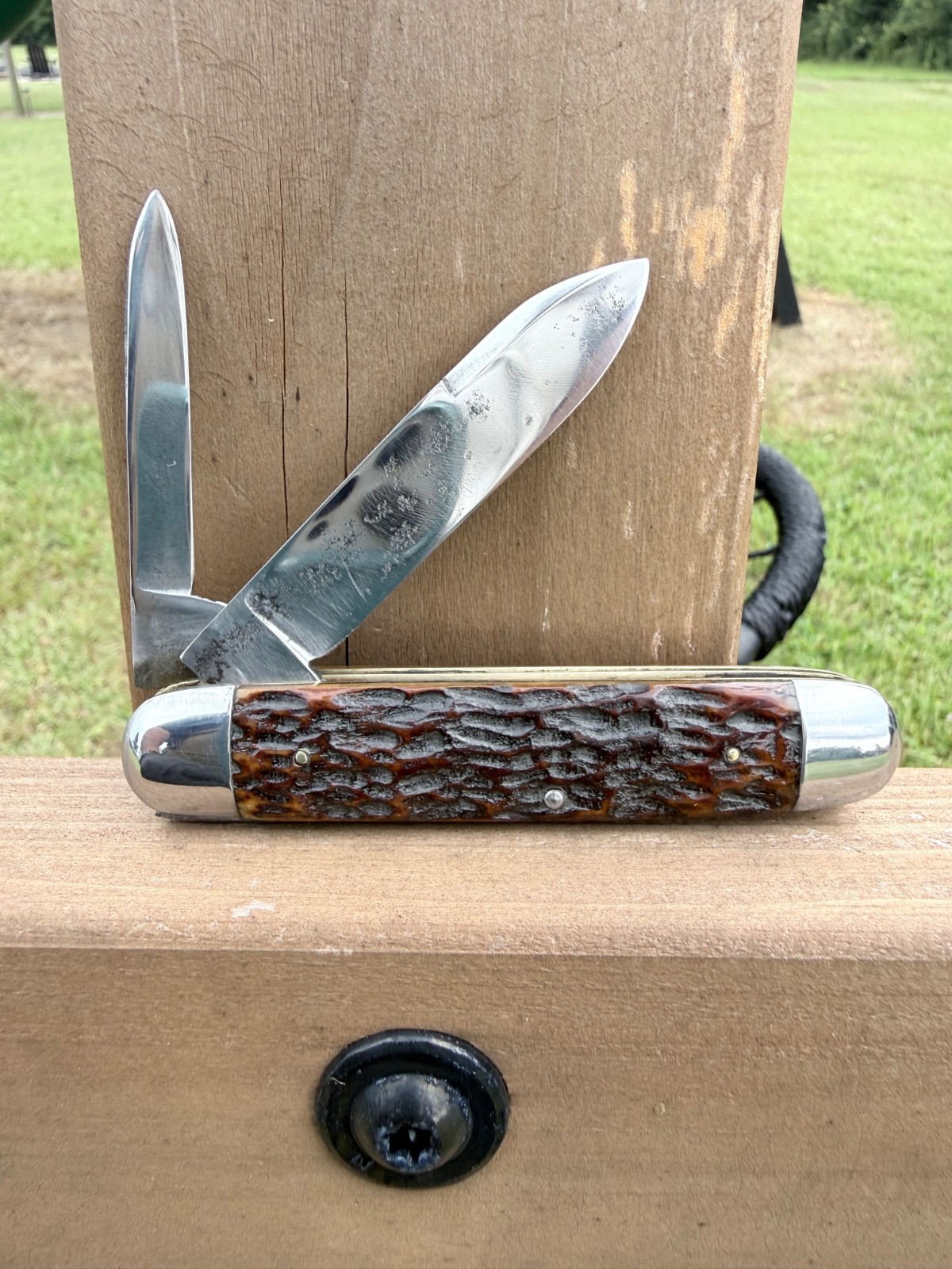 Camillus Cutlery Co Camillus N.Y. Two Bladed Spear Point Long Pull