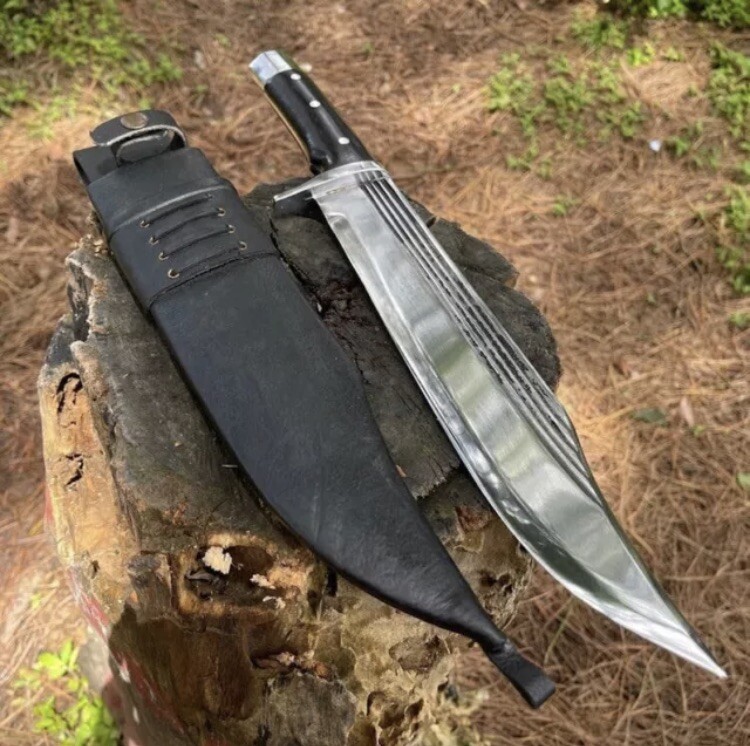 Custom Handmade Carbon Steel Blade Tactical Bowie Knife | Hunting Knife Camping