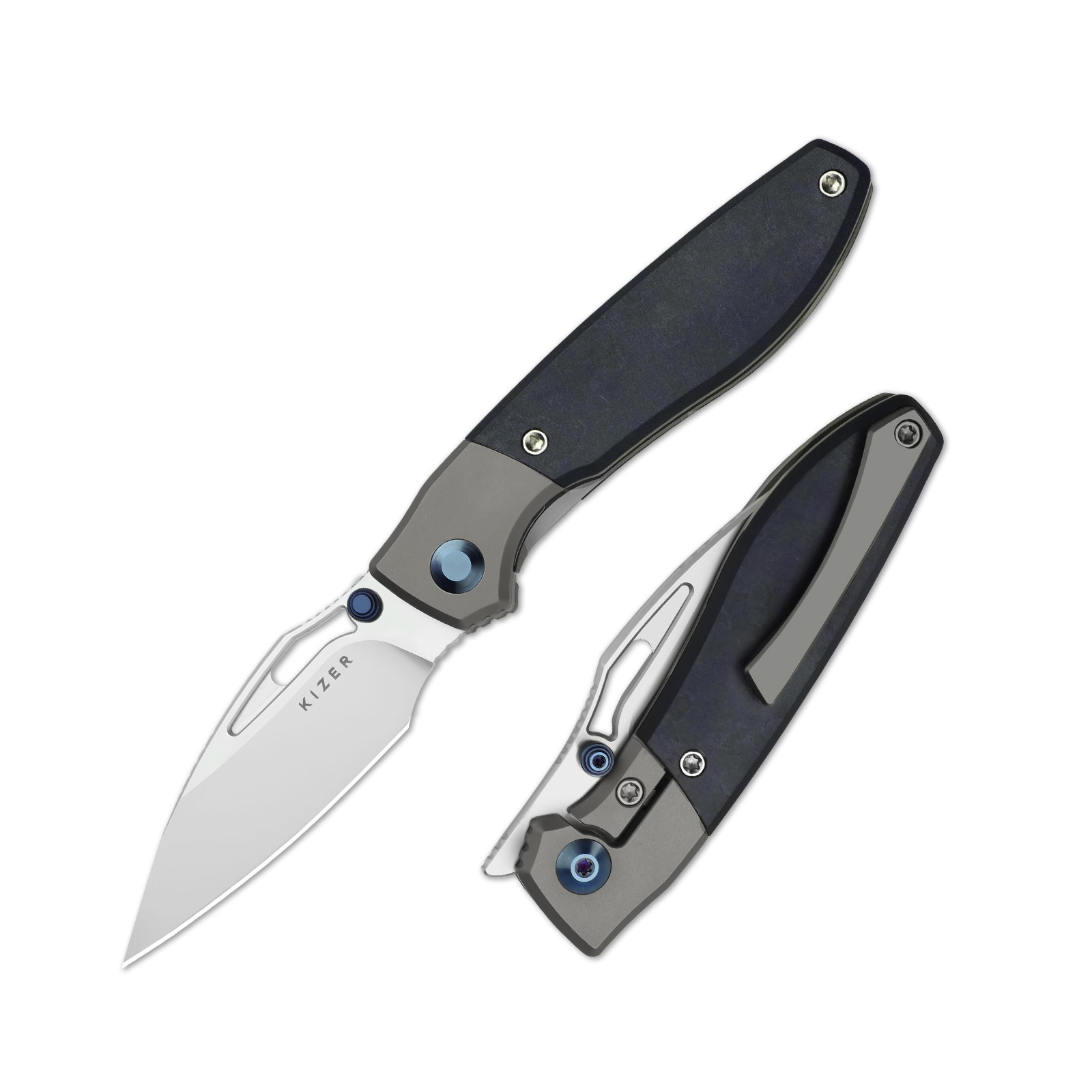 Kizer Shrike EDC Folding Pocket Knife S45VN Blade Titanium & Richlite Handle