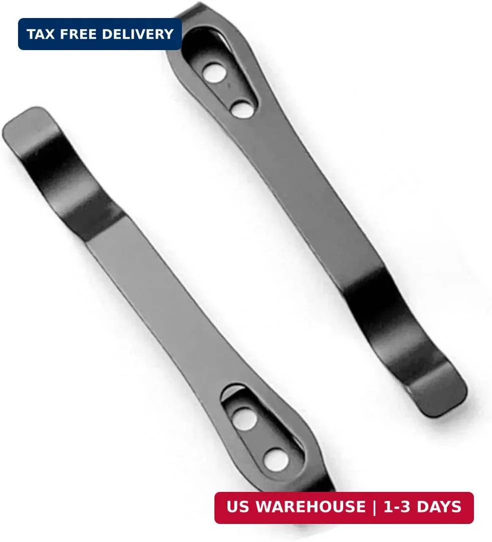 2 Pack Knife Pocket Clip Deep Carry Pocket Clip Replacement for EDC Knife Recess