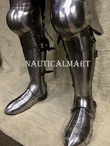 Antique Medieval Steel Full Leg Armor Knight Halloween Cosplay Costume
