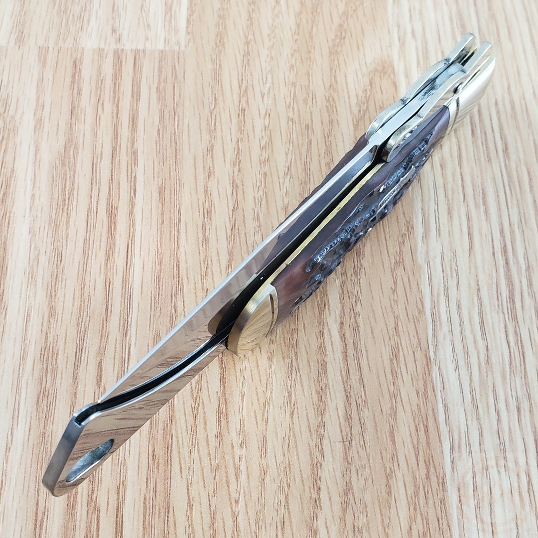 Marbles Safety Folder Folding knife Stainless Steel Bowie Blade Stag Bone Handle