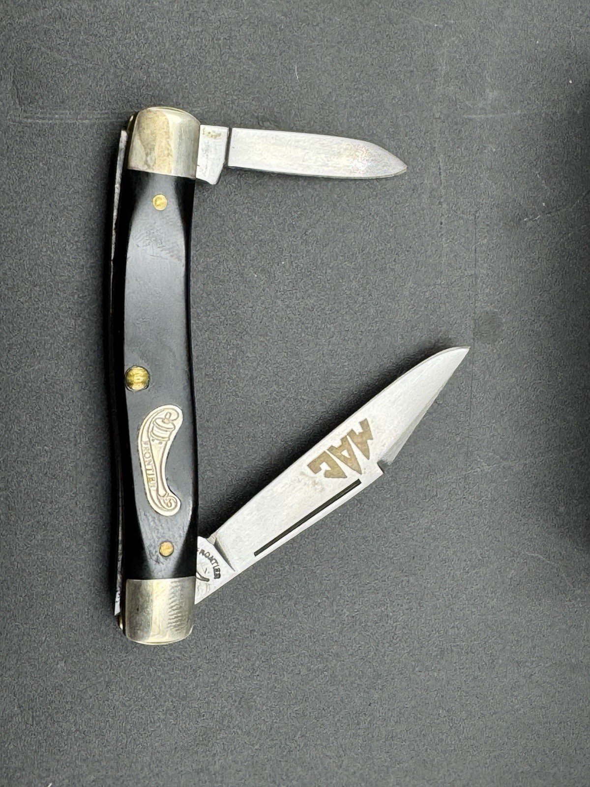 NEW VTG MAC TOOLS IMPERIAL PK41P4 FRONTIER KNIFE DOUBLE BLADE BLACK USA 1975 BOX