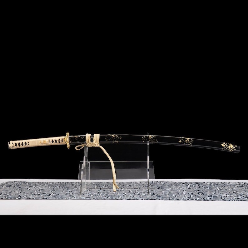 Handmade Golden Dragon Katana Full Tang High Carbon Steel Best For Xmas Gift