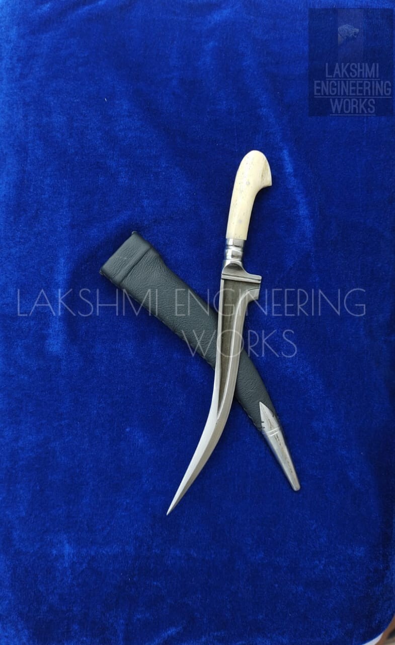 12 inch ,taksali pechkabaj- sikh daggers- blunt metal dagger with BONE handle