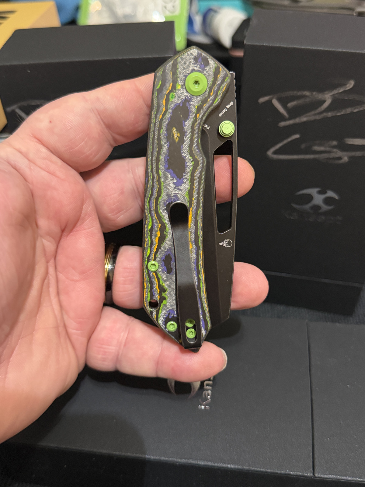 Kansept Knives Fenrir Rad Camo Carbon