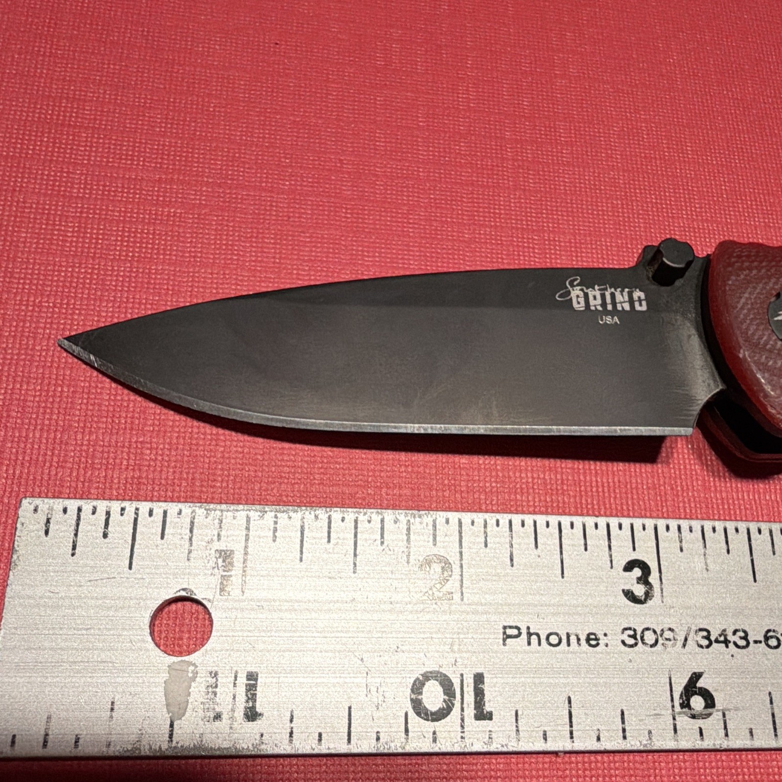 Southern Grind Spider Monkey CPM S35VN Drop Point Red G10 Handle Zac Brown