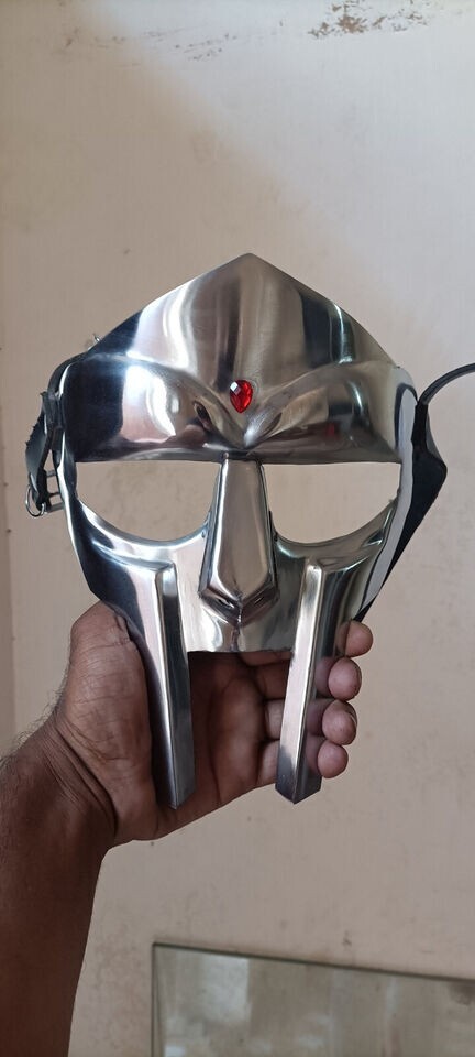 MF DOOM Mask Mad-villain Mild Steel Face Armour Medieval Face Halloween Mask