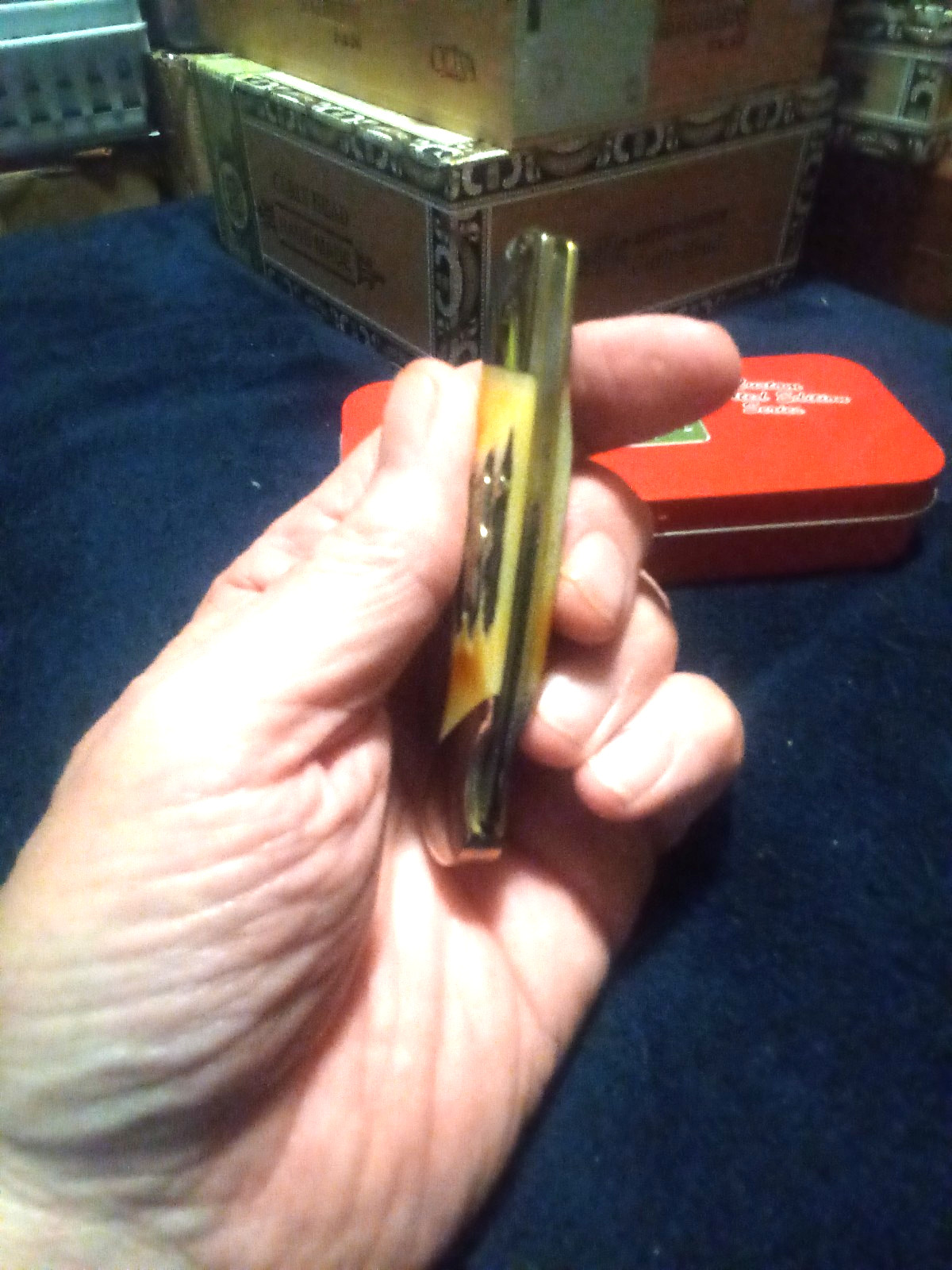 BEAR AND SON POCKET KNIFE 3 3/4 LOCK BACK MADE IN THE USA WITH INDIA STAG HANDLE