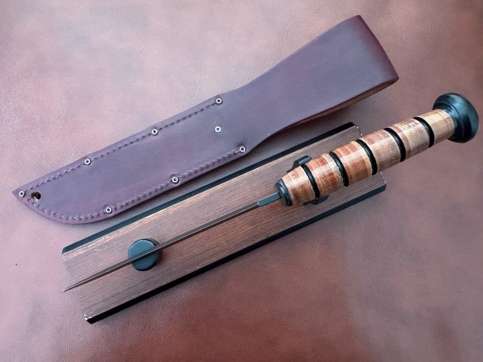 Lot Of 2 Ka-Bar 1217 USMC Fixed Blade Fighting Knives Made In USA