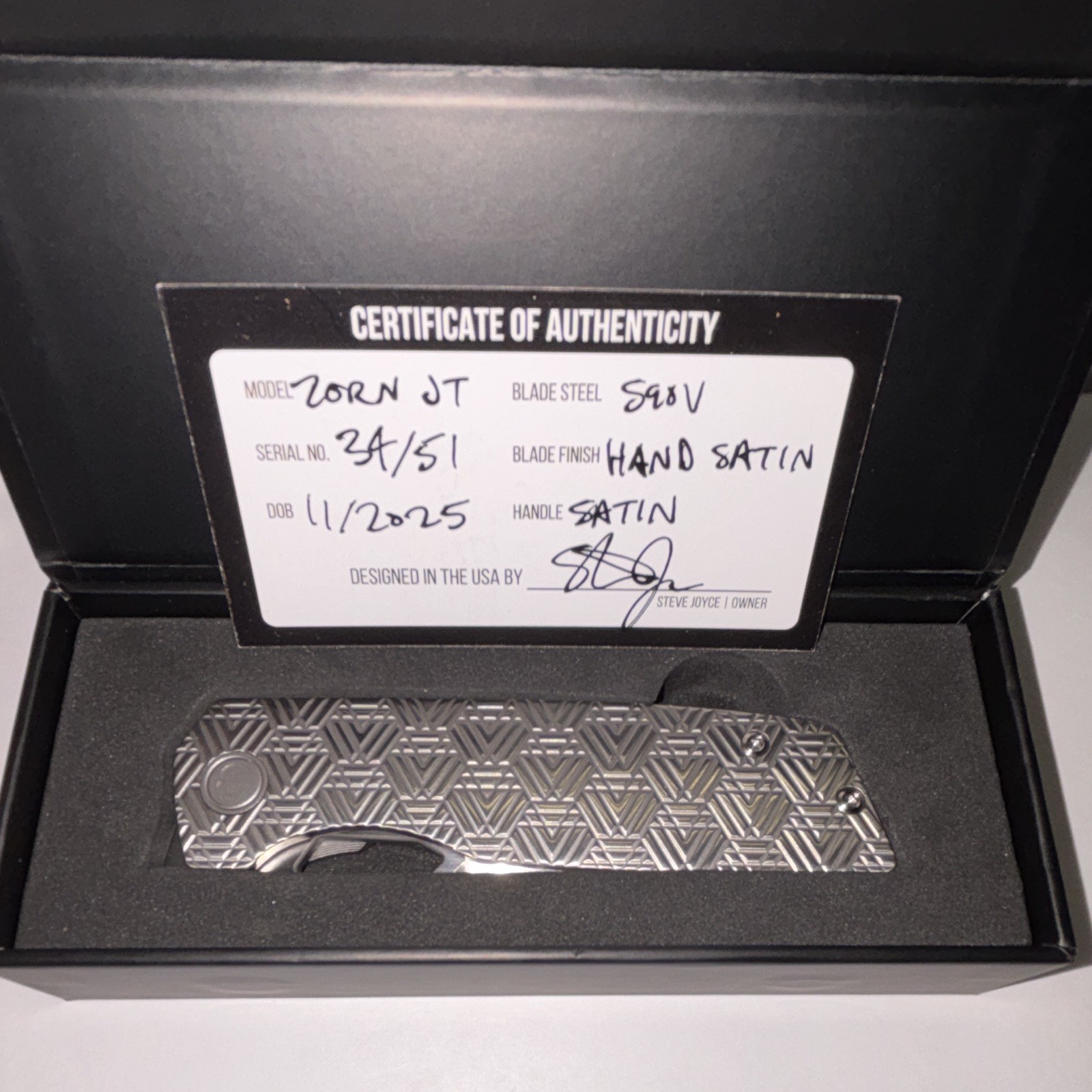One Track Mind Zorn JT Titanium Handle S90V Tanto Inset Liner Lock Manual 2025