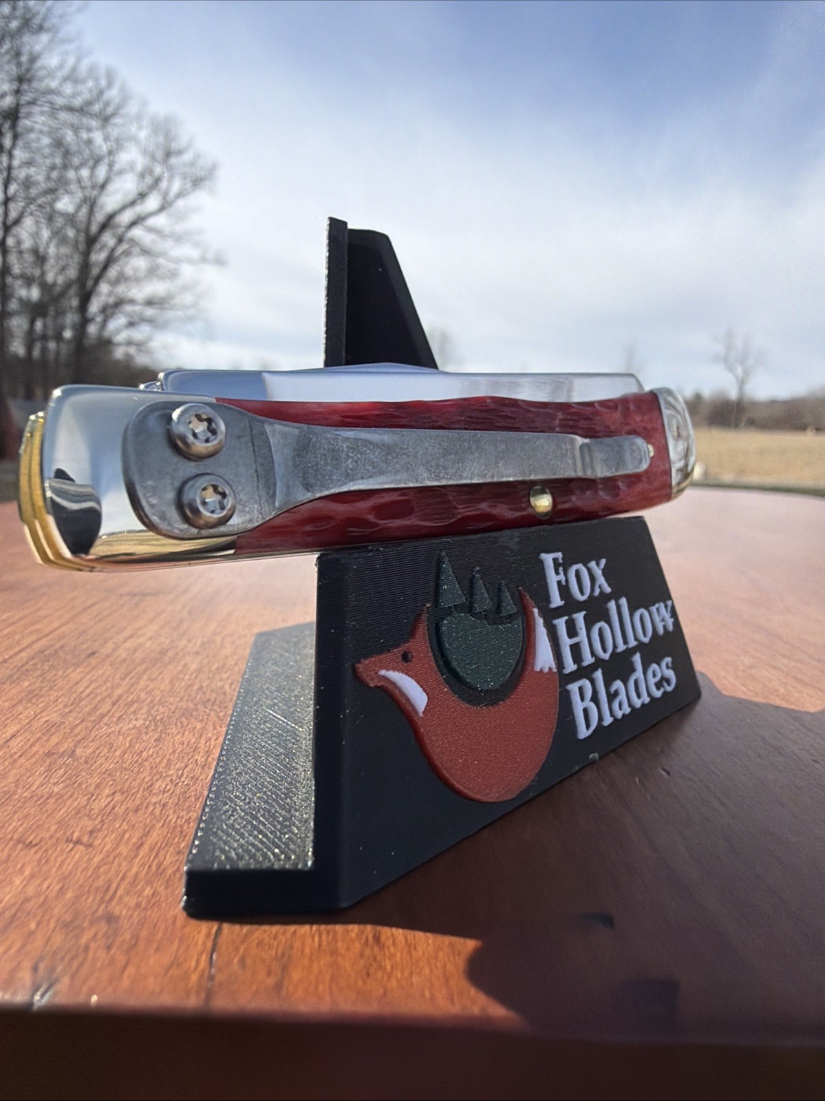Case XX 2025 Dark Red Bone 6254C CS Trapper Knife (With Pocket Clip)