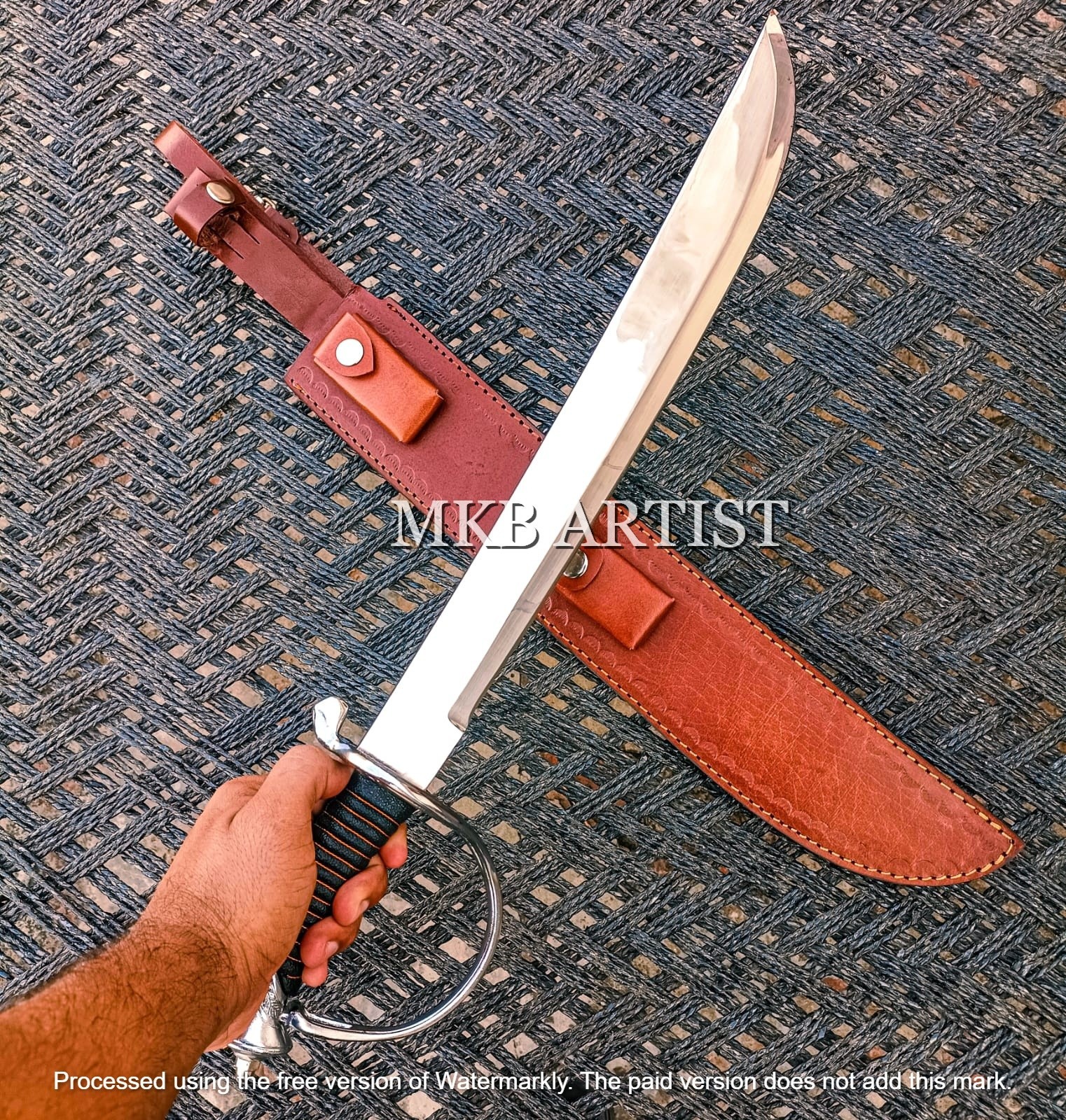 HAND FORGED HIGH CARBON STEEL CUTLASS SWORD WITH SHEATH