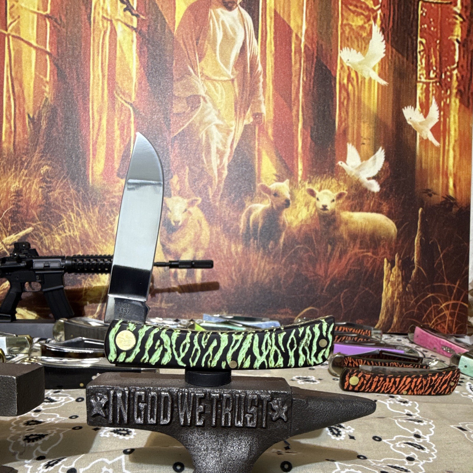 Case XX Woot Custom “Mint Zebra” Sod Buster Jr