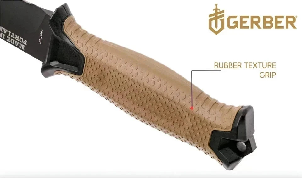 Gerber StrongArm – Fixed Blade, Full Tang Knife – Brown, Plain Edge