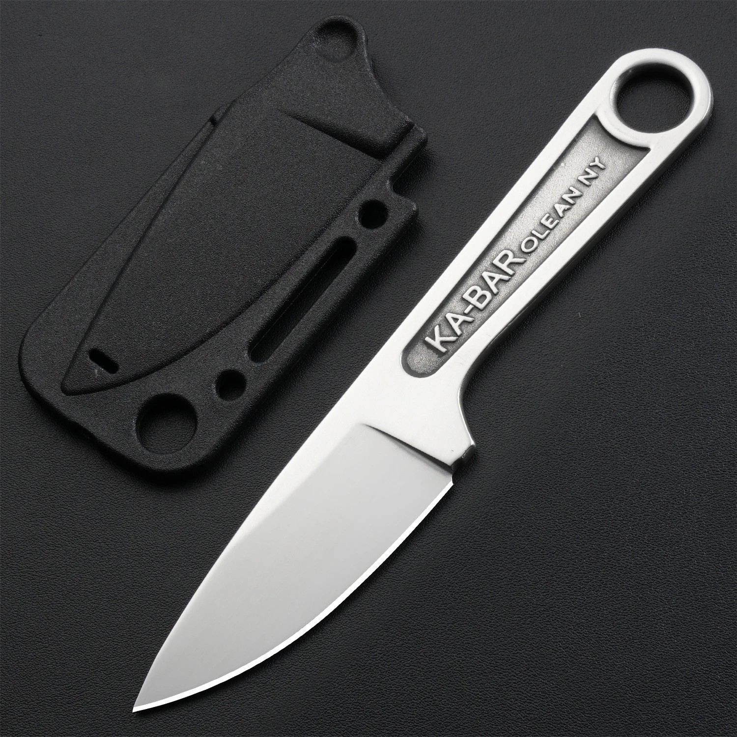 Tactical Full Tang 7.3” High Hardness Fixed Blade Knife with Kydex Sheath