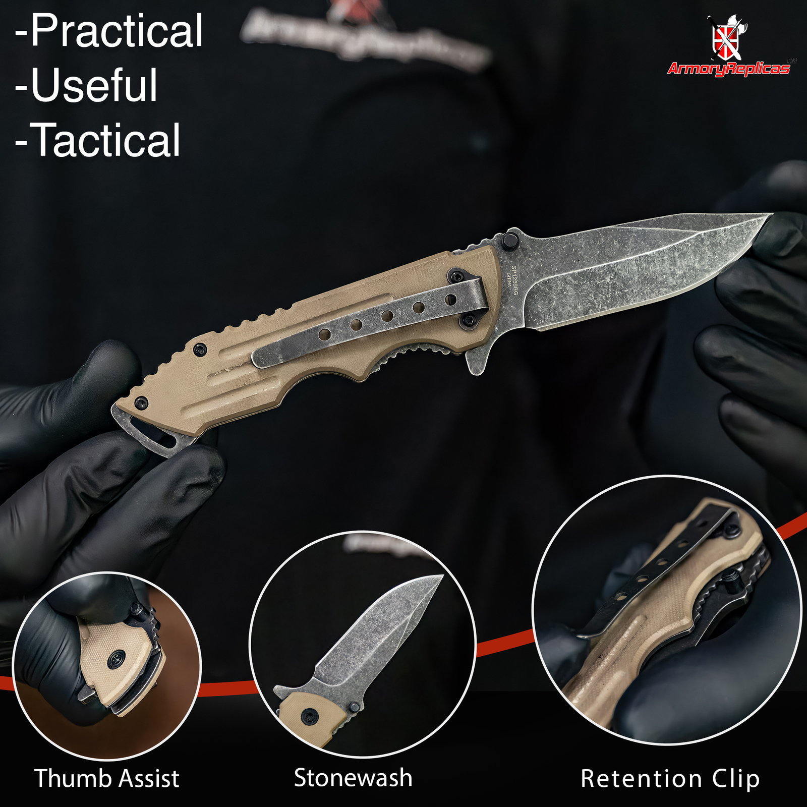 Outdoor TActical Survival Foldable Pocket Knife Threatcon Delta Camping Hunting